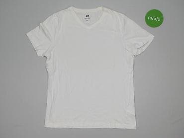 biala bluzka: H&M, Koszulka dla mężczyzn, rozmiar M — 2