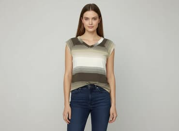 bluzki w paski rękaw 3 4: Bluzka damska, rozmiar S — 1