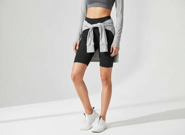 sportowe krótkie spodenki damskie: Leggings, Legginsy Krótkie damskie, rozmiar S — 5