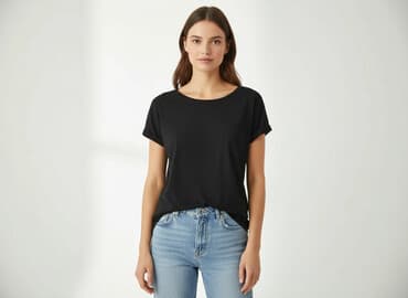 bluzki czarne mohito: Mohito, T-shirt damski, rozmiar M — 6