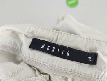 biale spodnie dresowe mohito: Mohito, Material trousers for women, size S — 4