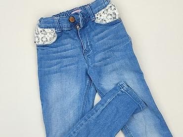 moda lat 90 sukienki: Spodnie jeansowe, F&F, 7 lat, 122, stan - Bardzo dobry — 1