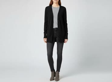 sweter kopertowy wiązany zara: Zara, Kardigan damski, rozmiar M — 6