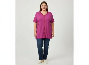 bluzki duże rozmiary allegro: Classic, Tunika damska, rozmiar 5XL — 1