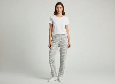 spodnie od piżamy pepco: F&F, Spodnie materiałowe damskie, rozmiar S — 1