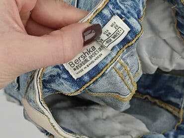 spodenki jeansowe z wysokim stanem pull and bear: Bershka, Szorty damskie, rozmiar S — 4