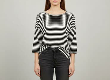 bluzki w paski damskie wyprzedaż: Bluzka damska, rozmiar S — 1