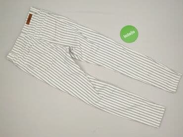 biale szerokie jeansy: Stradivarius, Spodnie materiałowe damskie, rozmiar M — 3