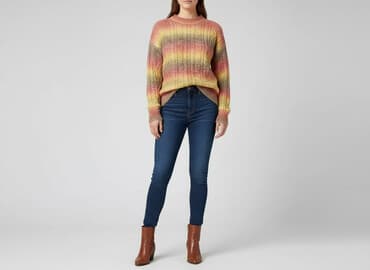 sweter w paski: Sweter damski, rozmiar XL — 6