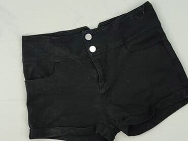 czarne szorty damskie z wysokim stanem: Gold SK, Szorty damskie, rozmiar M — 2