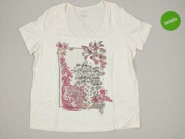 жіноча футболка m eu 38 візерунок принт колір білий: Esmara, T-shirt damski, rozmiar XL — 2