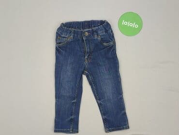 hm kombinezon cekiny: Spodnie jeansowe, H&M, 9-12 miesięcy, stan - Idealny — 2