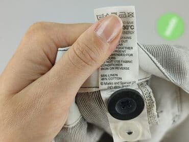 krótkie lniane spodenki: Marks & Spencer, Szorty damskie, rozmiar M — 5