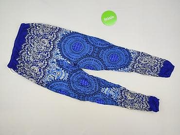 alladynki: Damskie spodnie harem/boho – niebieskie z orientalnym, mandalowym — 3