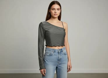 bluzki złotą nitką: Top damski, rozmiar M — 7