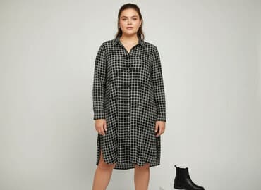 bluzki wizytowe plus size: Sukienka damska, rozmiar 3XL — 6