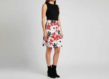 czerwone rozkloszowane spódnice midi: Viyella, Spódnica damska, rozmiar S — 6