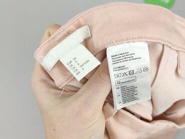 jaka bluzka do różowych spodni: Material trousers for women, size XS — 5