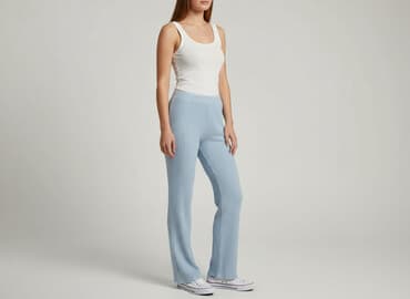 spodnie dzianinowe prążkowane: Gina Tricot, Spodnie materiałowe damskie, rozmiar S — 7