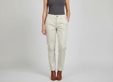 jasne buty: Spodnie materiałowe damskie, rozmiar M — 6