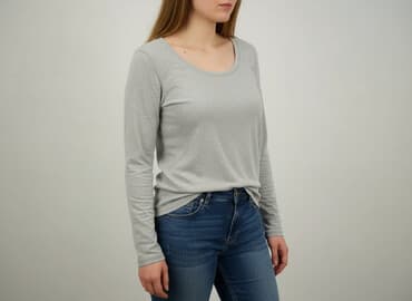 bluzki basic długi rękaw: Janina, Bluzka damska, rozmiar XL — 7