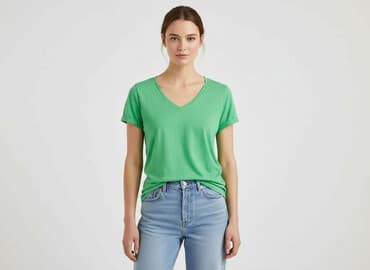 ubrania eko: EDC, T-shirt damski, rozmiar S — 1