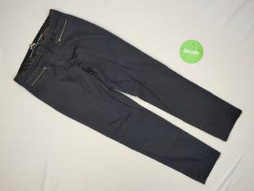 czarne spodnie z białą nitką: Orsay, Spodnie materiałowe damskie, rozmiar S — 3