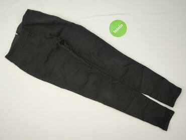 legginsy z imitacji skóry z wysokim stanem: Spodnie materiałowe damskie, S — 2