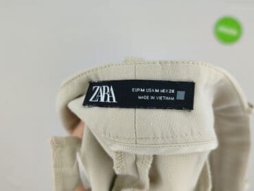 marynarka beżowa stradivarius: Zara, Spodnie materiałowe damskie, M — 4