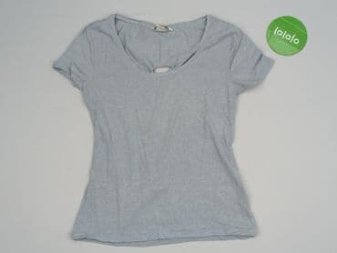 bluzki z dekoltem v na plecach: Basic, T-shirt damski, rozmiar M — 3