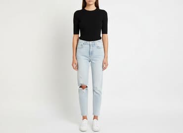 kurtki jeansowe stradivarius: Stradivarius, Jeansy damskie, rozmiar S — 1
