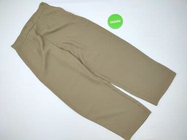 spodnie materiałowe z wysokim stanem: Spodnie materiałowe damskie, rozmiar L — 2