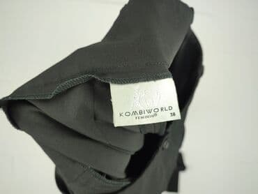 spodnie daysie wysoki stan: Spodnie materiałowe damskie, M — 4