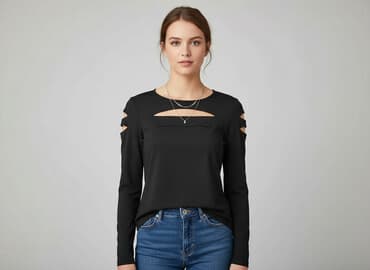 eleganckie bluzki czarne: Bodyflirt, Bluzka damska, rozmiar S — 8