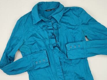 niebieska satynowa sukienka zara: Cotton Club, Bluzka damska, rozmiar S — 1