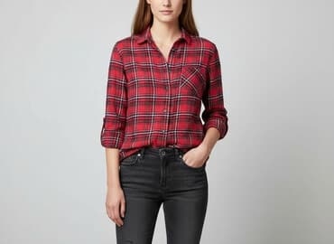 koszula flanelowa carhartt: Cedar Wood State, Koszula damska, rozmiar M — 8