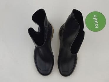 kod na darmowe ubrania shein: Kalosze męskie czarne z brązową podeszwą - Materiał: wodoodporne — 2