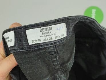 spodenki jeansowe z wysokim stanem pull and bear: Bershka, Szorty damskie, rozmiar M — 4