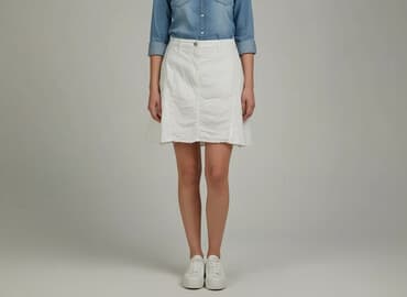 dluga biala koszula: White, Spódnica damska, rozmiar L — 12