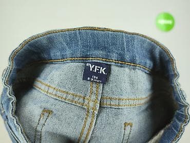 rl9 koszulka: Spodnie jeansowe, Y.F.K., 9 lat, 128/134, stan - Bardzo dobry — 4