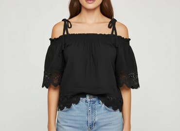 bluzka z odkrytym ramieniem allegro: Bluzka damska, rozmiar S — 5