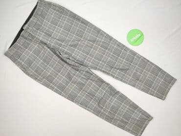 spodnie piżamowe w kratę damskie: Bershka, Spodnie materiałowe damskie, rozmiar L — 2