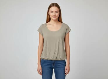 tanie bluzki z krótkim rękawem: Bluzka damska, rozmiar S — 6