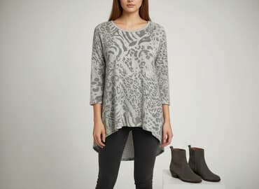 bluzki z printem: Tunika damska, rozmiar S — 5