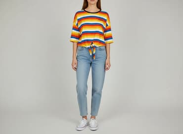 bluzki hiszpanki wiazana: T-shirt damski, rozmiar S — 6