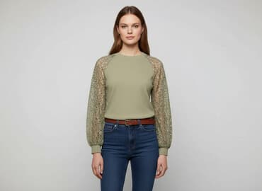 biala bluzka z dlugim rekawem: Bluzka damska, rozmiar S — 6