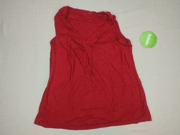 czerwona bluzki z dekoltem v: Woman, Top damski, rozmiar S — 3