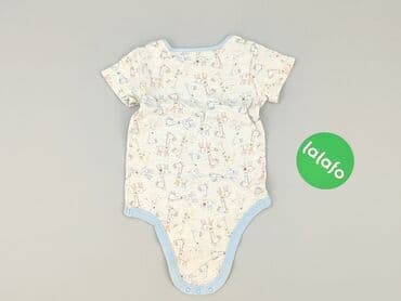 pomaranczowe spodnie dresowe: Body, 6-9 months, 
condition - Good — 3