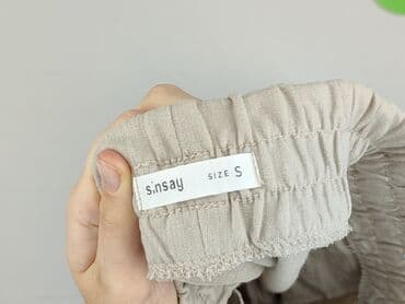 biale spodnie dresowe mohito: Sinsay, Material trousers for women, size S — 5