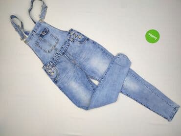 ogrodniczki jeansowe damskie krótkie: Denim, Ogrodniczki damskie, rozmiar S — 2